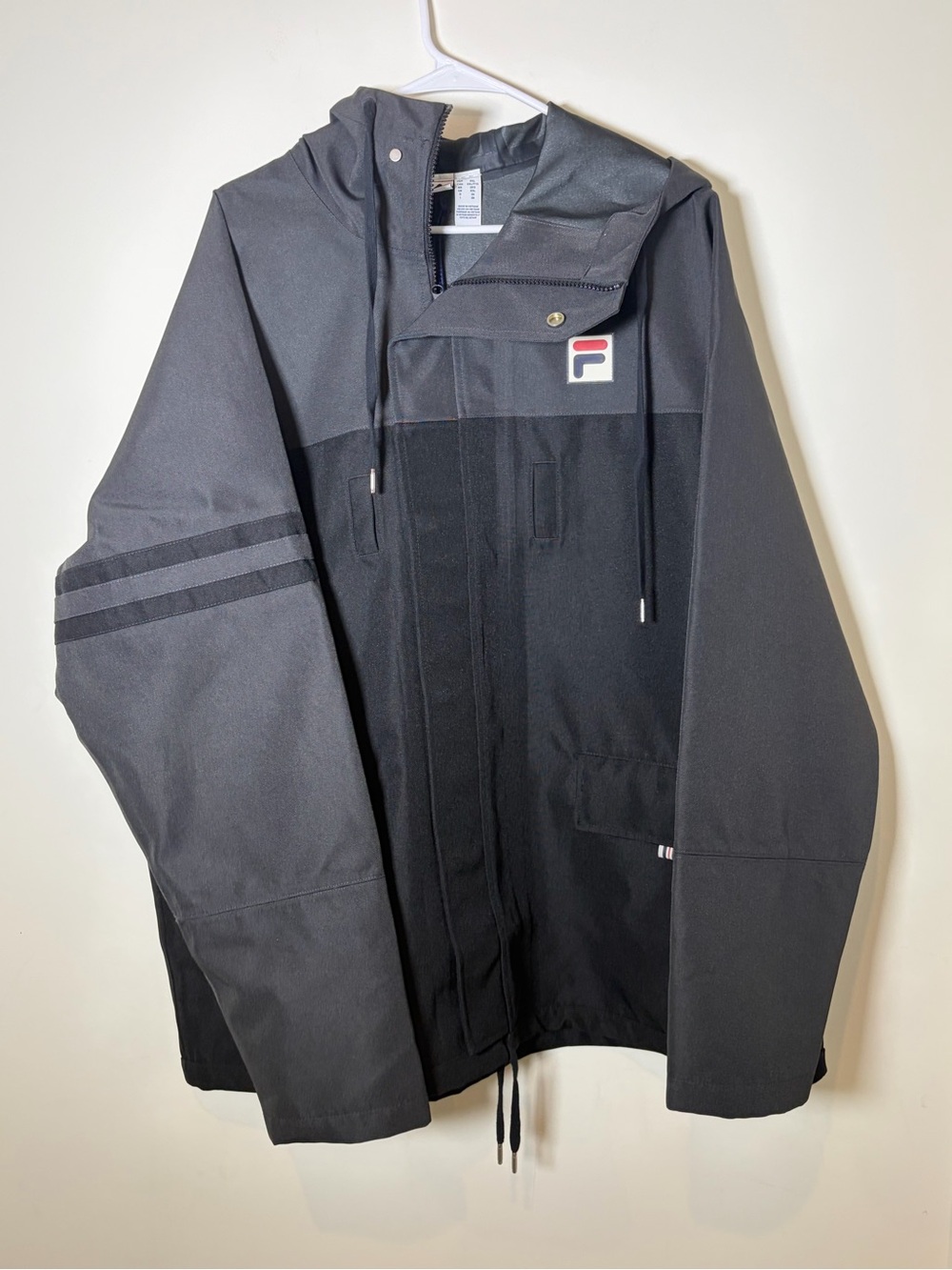 Fila 82 Heritage Sailing Jacket Men’s 2XL Black & Charcoal